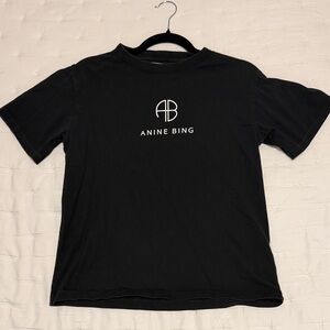 Anine Bing Black Short Sleeve Tee